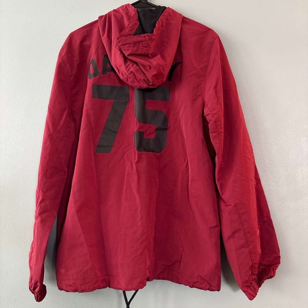 Oakley Red Hooded Jacket with Black Drawstrings